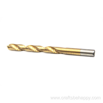 Drill Bit St HSS Straight Shank Tin-Coated